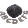Alphabet Plush Mini Set - Rhino Grey Letters with Dark Grey Bag