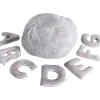 Alphabet Plush Set - Dove Grey Letters with Light Grey Bag