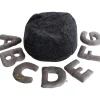 Alphabet Plush Set - Rhino Grey Letters with Dark Grey Bag