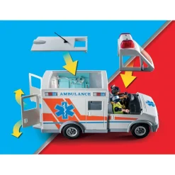 Ambulance with Lights, Accessories and 3 Figures