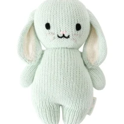 7" Baby Bunny (Mint) Hand-Knit Doll