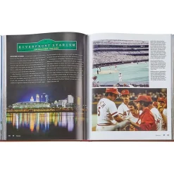 Ballparks Past and Present Book in Tan Bonded Leather