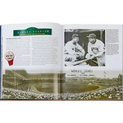 Ballparks Past and Present Book in Tan Bonded Leather