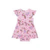 Barbie Star Power - Cap Sleeve Ruffled Bodysuit Dress