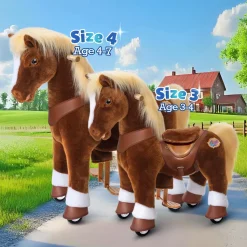 Brown Horse Model Y Ride on Toy - 4-7 Years