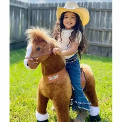 Brown Model U Ride-On Horse - 4-7 Years
