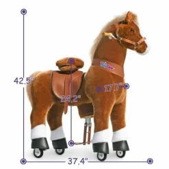 Brown Model U Ride-On Horse - 7+ Years