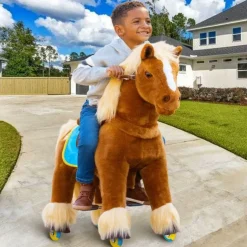 Brown Model X Ride-On Horse - 4-7 Years