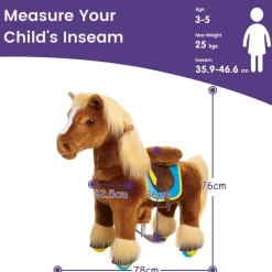 Brown Model X Ride-On Horse - 3-4 Years