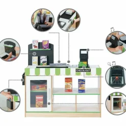 Cashier Austin Play Market Stand - Green / Wood