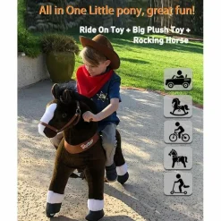 Chocolate Brown Model U Ride-On Horse - 4-7 Years