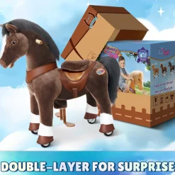 Chocolate Brown Model Y Horse Ride on Toy - 4-7 Years