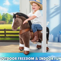 Chocolate Brown Model Y Horse Ride on Toy - 4-7 Years