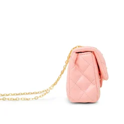 Classic Quilted Stud Handbag - Pink