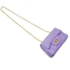 Classic Quilted Stud Handbag - Purple