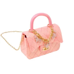 Classic Sparkle Top Handle Handbag - Bubblegum Pink