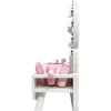 Colorful Butterfly-Shaped Tabletop Vanity with Illuminated Mirror