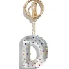 Confetti Initial Bag Charm - D