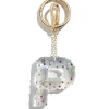 Confetti Initial Bag Charm - P