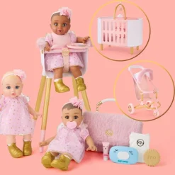 Cuddle Baby Doll 14-Inches - Dark Brown Hair