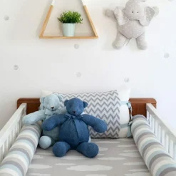 Dark Blue Cable Knit Plush Teddy Bear