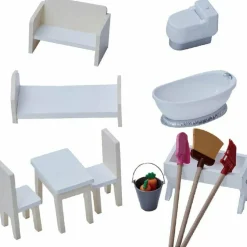 Dreamland Farm House Dollhouse - White / Grey
