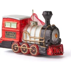 FAO Schwarz Train Glass Ornament