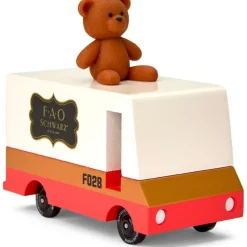 FAO Schwarz Wooden Van with Teddy Bear Topper