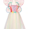 Flora Dress & Wings Set (Green) - 8-10 Years