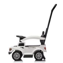 Ford Raptor 3-in-1 Push Ride On Toy Car - White