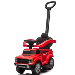 Ford Raptor 3-in-1 Push Ride On Toy Car - Red