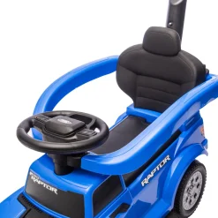 Ford Raptor 3-in-1 Push Ride On Toy Car - Blue