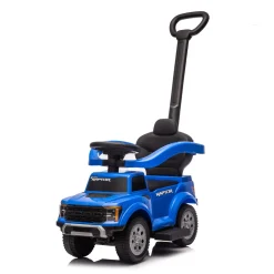 Ford Raptor 3-in-1 Push Ride On Toy Car - Blue