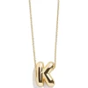 Gold Bubble Initial Necklace - K