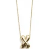 Gold Bubble Initial Necklace - X
