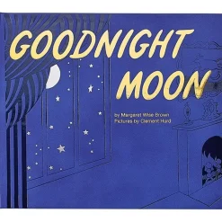 Goodnight Moon Book in Blue Bonded Leather