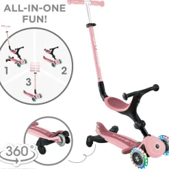 Go Up Active 360 Scooter - Pastel Pink