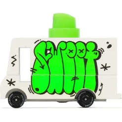 Green Graffiti Van Toy Car