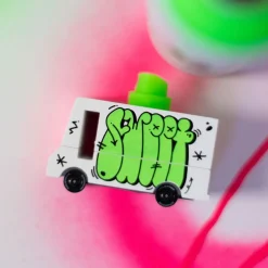 Green Graffiti Van Toy Car