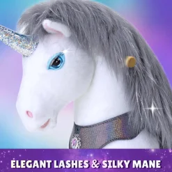 Grey Unicorn Model Y Ride on Toy - 4-7 Years