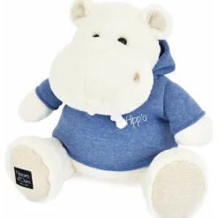 Hippo Plush with Blue Sweatshirt