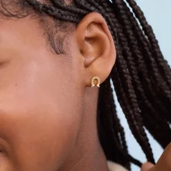 Horseshoe 18k Gold Kids' Earrings