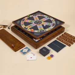 3-in-1 Premium Game Collection Scrabble Trivial Pursuit and Cribbage