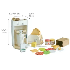 Jolly Pals Wooden Bakery Stand with 12 Pastry Pieces