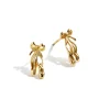 18k Gold Ballet Delicate Stud Earrings