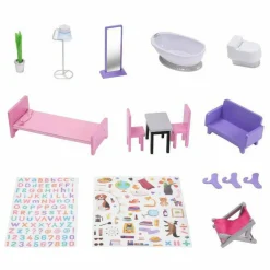 Kids Dreamland Sunset 3-Level Dollhouse Set for 12