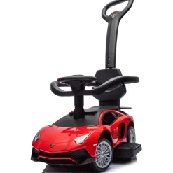 Lamborghini 3-in-1 Push Ride On Toy Car - Red