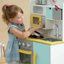 Little Chef Florence Classic Play Kitchen - White/Green & Yellow