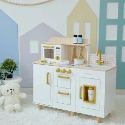 Little Chef Hampton Wooden Play Kitchen with Ice Dispenser & Sink - White