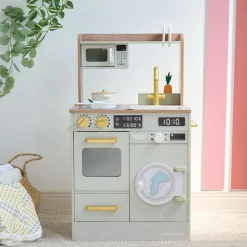 Little Chef Lake Tahoe Wooden Play Kitchen Washer & Mini Garden - Pink